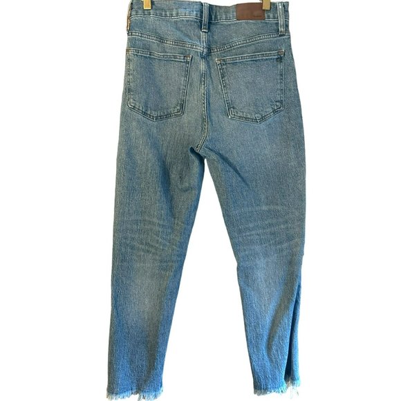 Madewell Women's The Perfect Vintage Crop Jean Size 27 Distressed Raw Hem - Picture 3 of 5